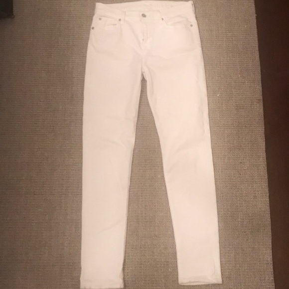 7 For All Mankind White Skinny Jeans size 27 - Picture 2 of 5